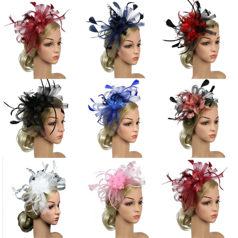 FAROOT Women Large Headband Clip Hat Fascinator Weddings Ladies Day Race Royal Ascot Lady Party Hats