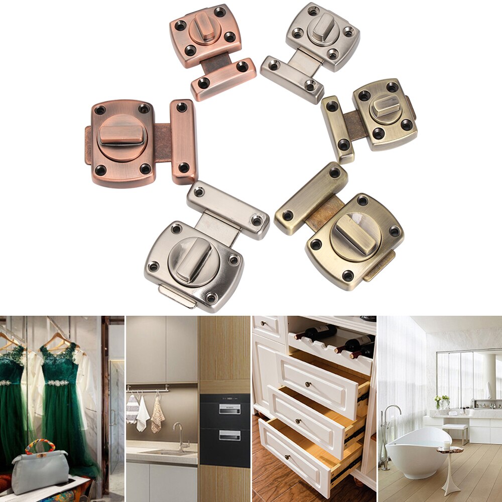 1pc Universal Turn Twist Bathroom Door Bolt Furniture Bolt Thickened Cabinet Lock Pin Home Hotel Security Hardware