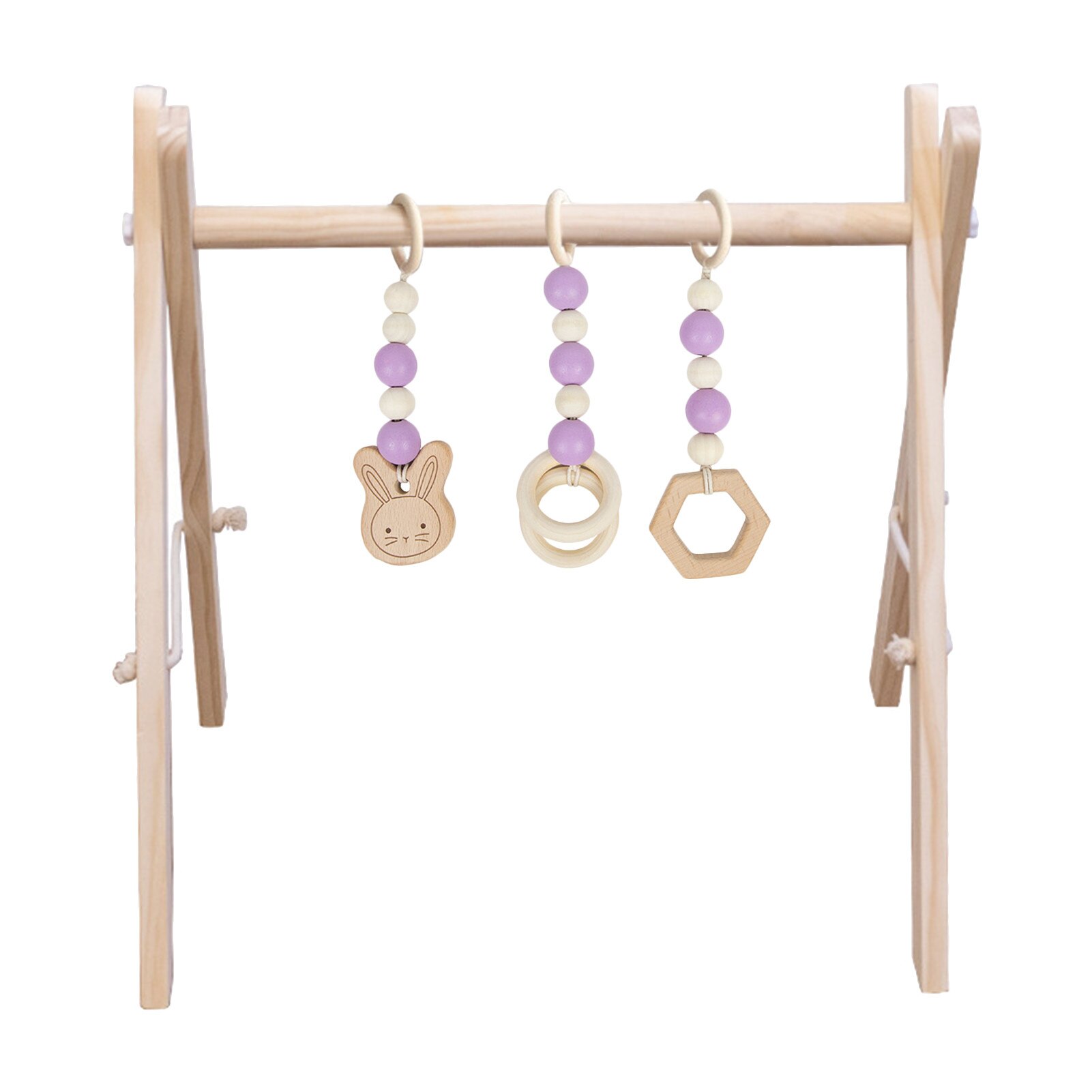 Baby Spel Gym Opvouwbare Draagbare Fitnessapparatuur Voor Kinderen Brinquedos Waldorf Chupeta Banaan Mordedor Mordedores: Wood Color