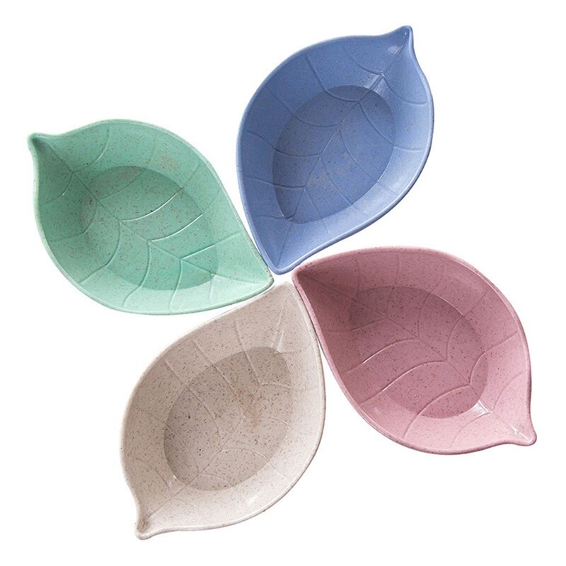 Mini Dip Saucer Sauce Tray Snack Bowl Sauce Sugar Dish Leaf Shape Set