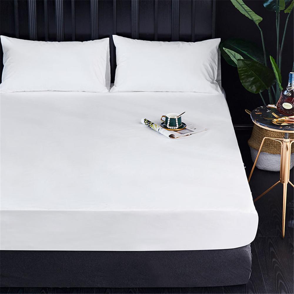 Sengemadrasbetræk ensfarvet sengetæppe vandtæt glat glat eller madrasbeskytter anti mider rejse hotel bære  #2f