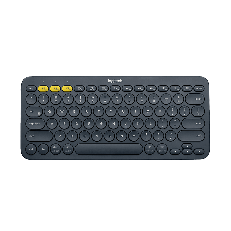 Logitech K380 Drahtlose Bluetooth-Tastatur für mehrere Geräte, tragbare, ultradünne Tastaturen für Windows, Mac, Chrom, iOS und Android: Black