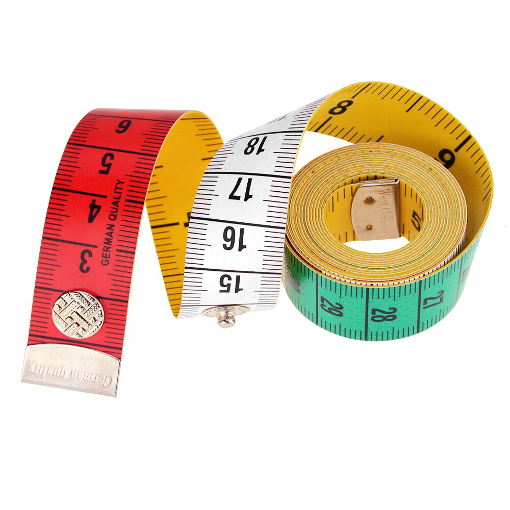 1 Roll 1.5 Meter Knop Meetlint Tool Meten Kleding Taille Buste Meting Tailor's Naaien Gereedschap