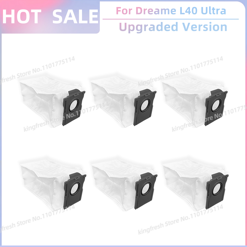 Compatible avec (Dreame L40 Ultra/ X40 Ultra, MOVA P50 Pro Ultra / P10 Pro Ultra) Pièces de Rechange pour Aspirateur Rouleau Principal Brosse Latérale Filtre Hepa Chiffon de Nettoyage Tampon Sac à Poussière Accessoires: Grey