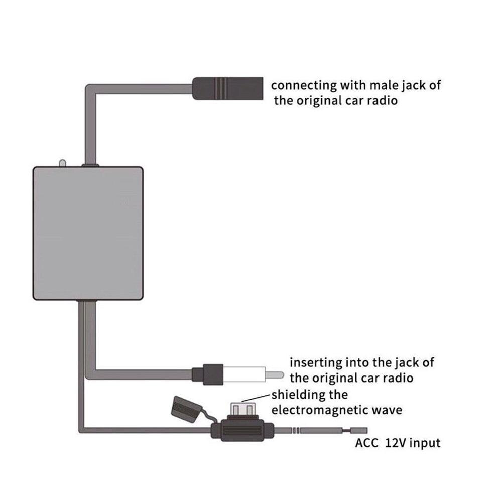 12V 25dB Car FM Radio Antenna Amplifier Booster wi... Grandado