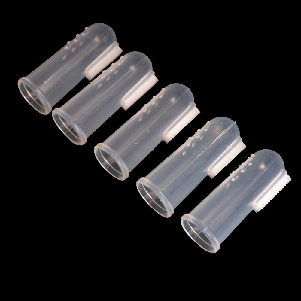 5Pcs Vinger Tandenborstel Zachte Siliconen Safe Baby Kids Vinger Tandenborstel Gum Brush