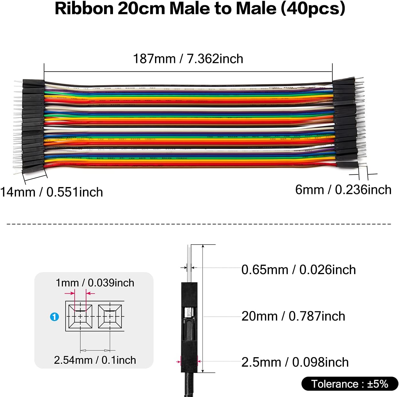 40PIN Dupont Line 10cm 20 30CM Male to Male + Female to Male + Female to Female Jumper Wire Dupont Connector Cable for arduino: JBL-45MM