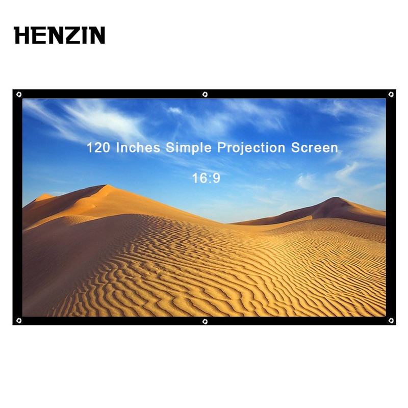 120 inch 16:9 Scherm voor Projector Draagbare Projector Screen Opvouwbare Projectiescherm Voor Achter Voor Home Theater Outdoor