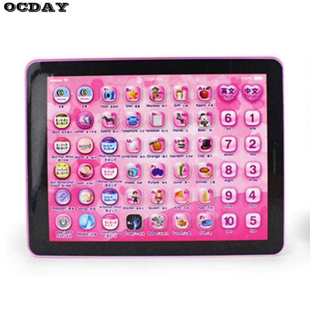 Baby kinderen touch tablet pad educatief speelgoed vroeg leren lezen engels chinees digitale machine voor kinderen tablet infantil