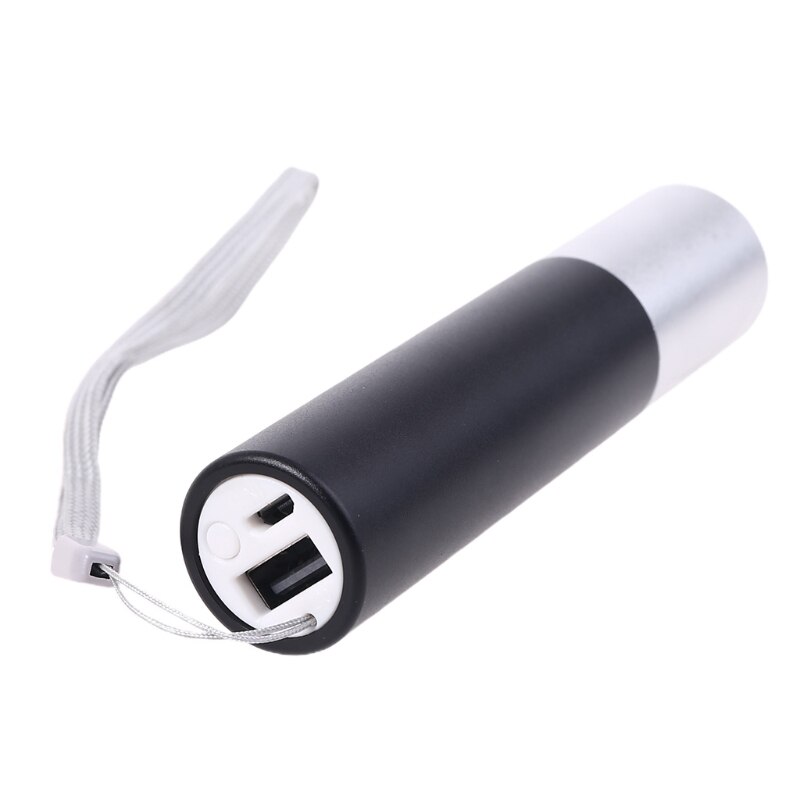 Metal DIY 1x 18650 Battery Power Bank Kit with LED 3-mode Flashlight USB Charger Power Supply for Smart Phone Mobile Phone