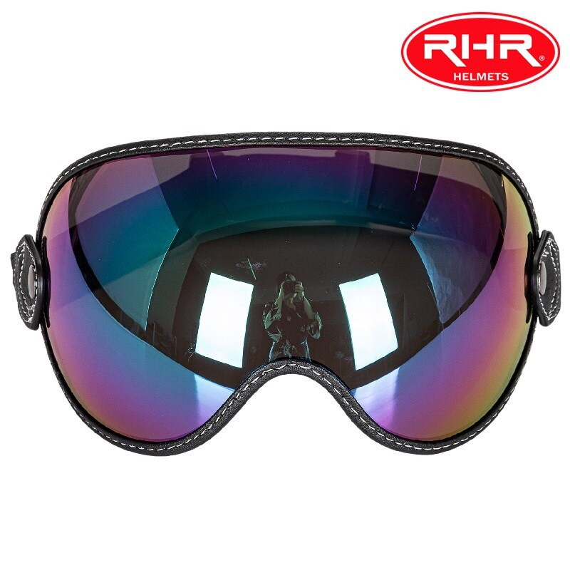 Fit Retro Helmet Visor Bubble Shield Lens Motorcycle Helmet Bubble Visor Lens Bubble Shield Motorcycle Helmets spart parts: colorful