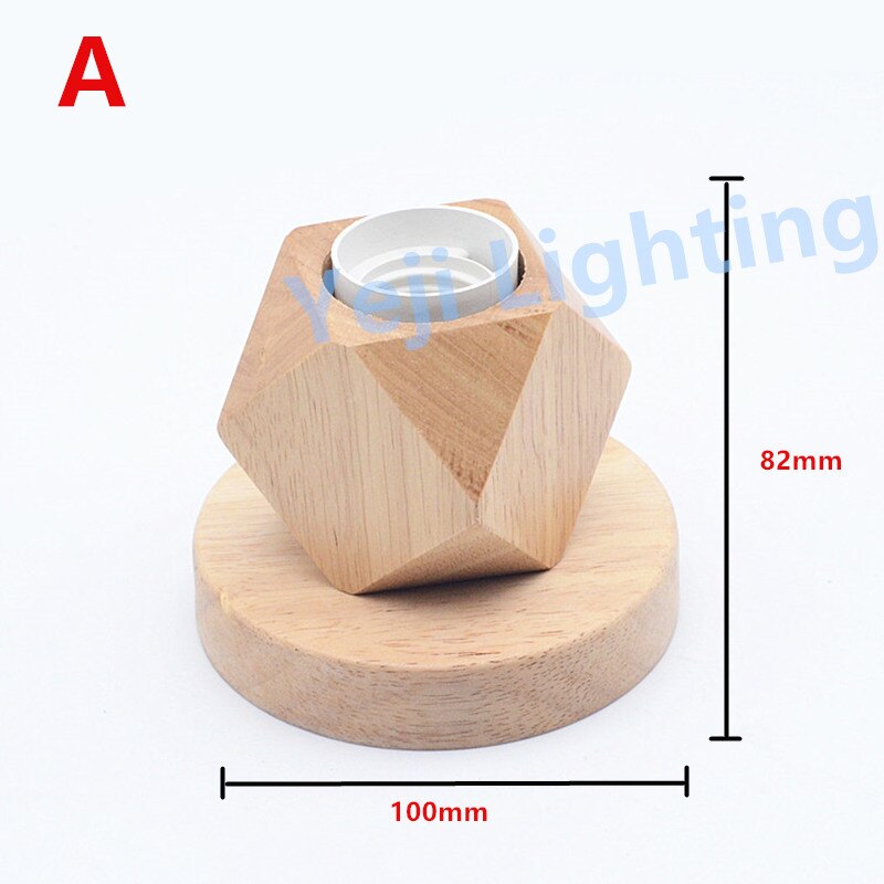 Wooden ceiling rose canopy with E27 socket lamp holder Ceiling plate with universal lamp base for wood lamp wall modern lights: A
