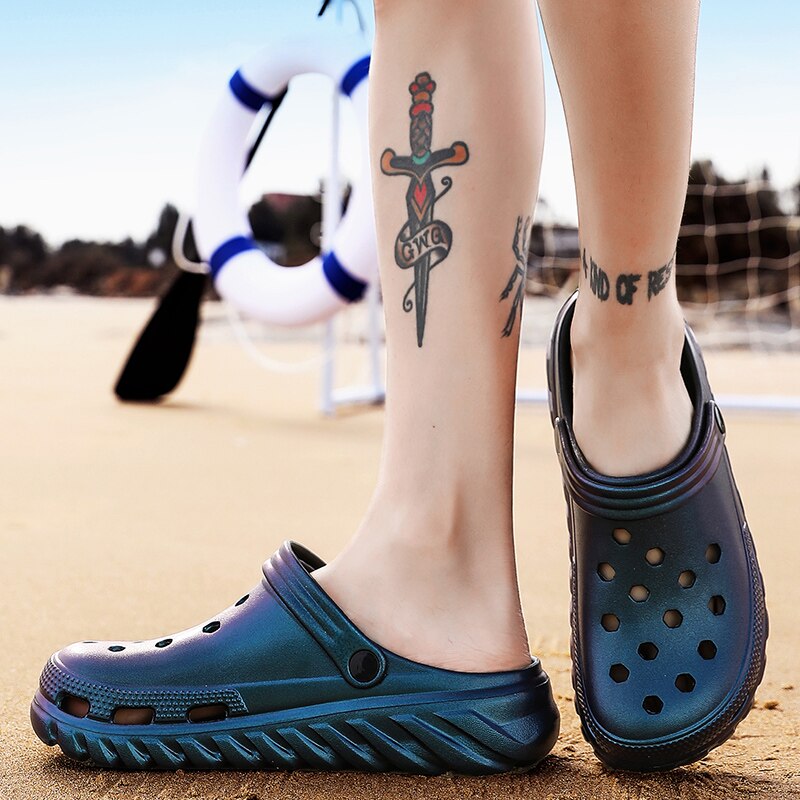 Heren sandaal literide gat schoenen rubberen klompen voor heren eva unisex tuinschoenen blauw adulto cholas hombre