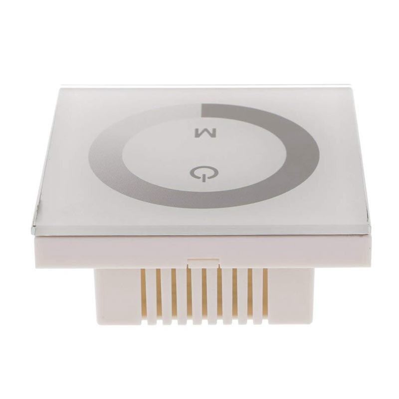 Press wall-mounted LED RGB strip controller to control 12V-24V switch dimmer