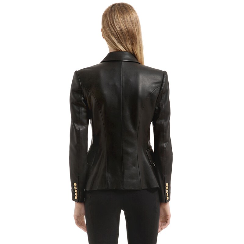Jaqueta de couro pu feminina, trespassado duplo estilo inglaterra, punk rock, casaco cropped, couro falso f917