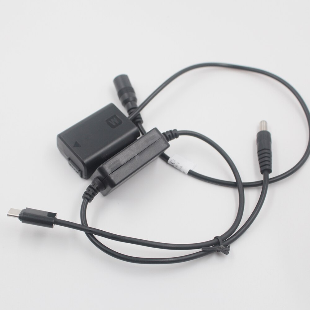 USB C PD NP-FW50 imitacja baterii AC-PW20 DC łącznik zasilacz robić i aparaty systemowe Sony alfa 7 a7 a7S a7II a7R A3000 A5000 A6000 NEX5 NEX3 NEX