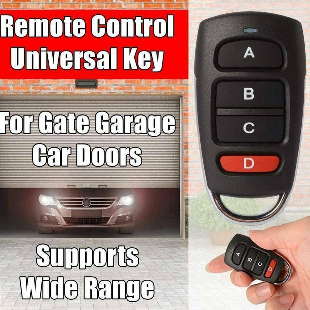 Universele afstandsbediening voor garage en automatische poort met 4 toetsen, vaste frequentie 433,92 MHz, batterijen inbegrepen