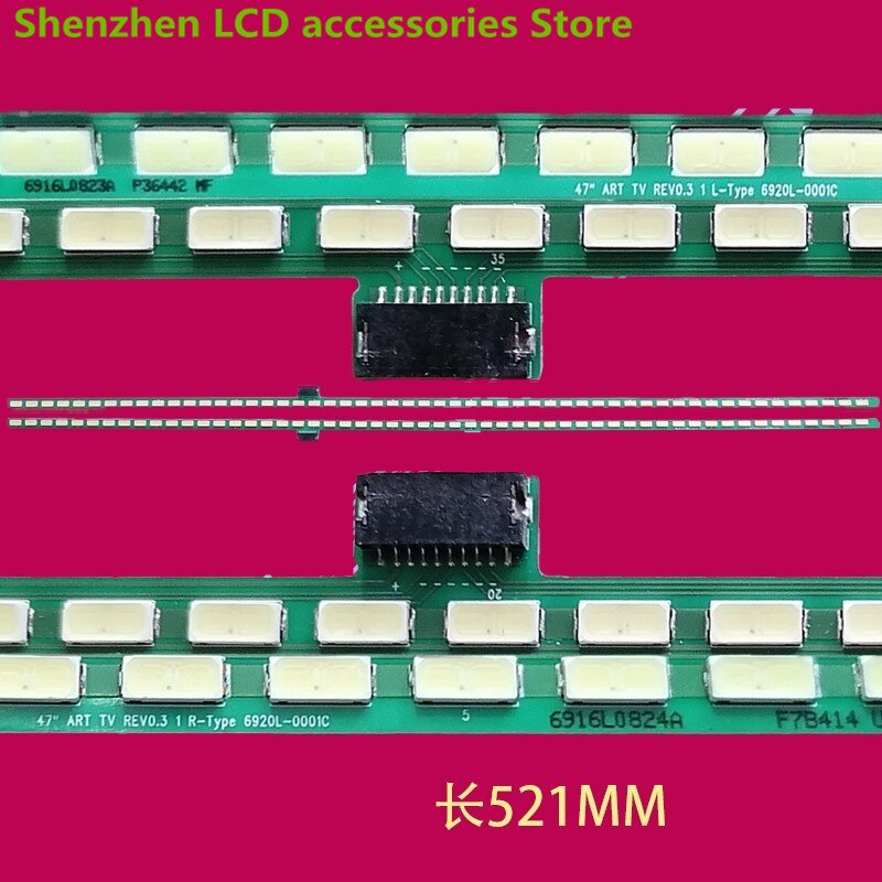 Original  lg 47 lichtleisten  lg47 lichtleisten 47 „art tv rev 0.3 1 r- typ 6920l-0002c 54 led 521mm