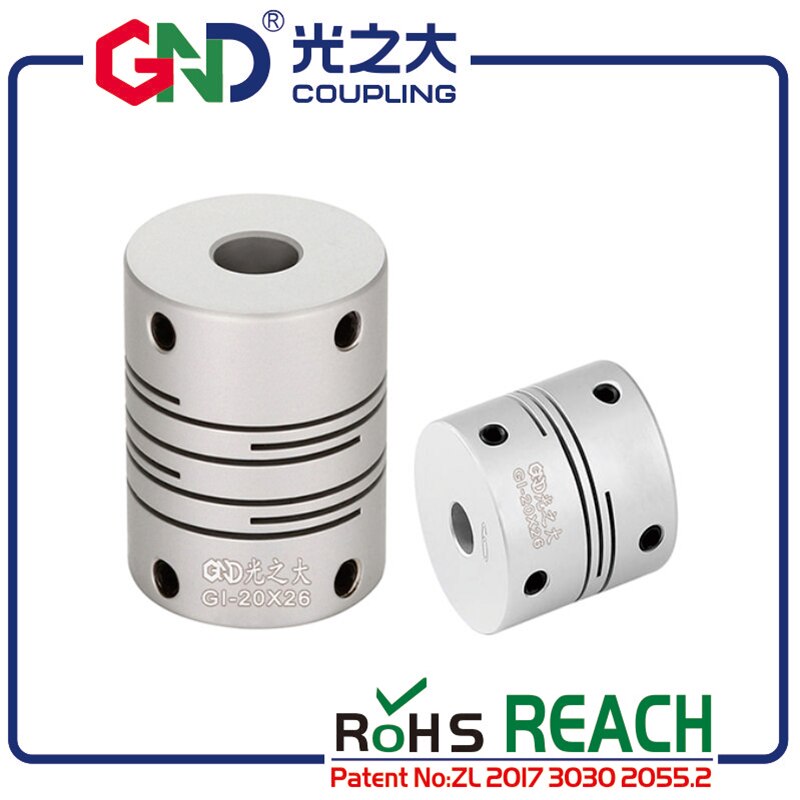 GND flexible coupling aluminum electric motor stepmotor parallel line shaft coupler of setscrew servo motor quick-coupling CNC