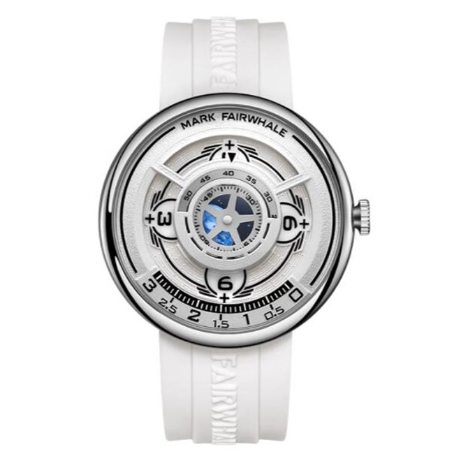 Mark Fairwhale Men Luxury Watch Vintage Watches Concept Dial Quartz Wristwatch Rubber Strap: BRONZE