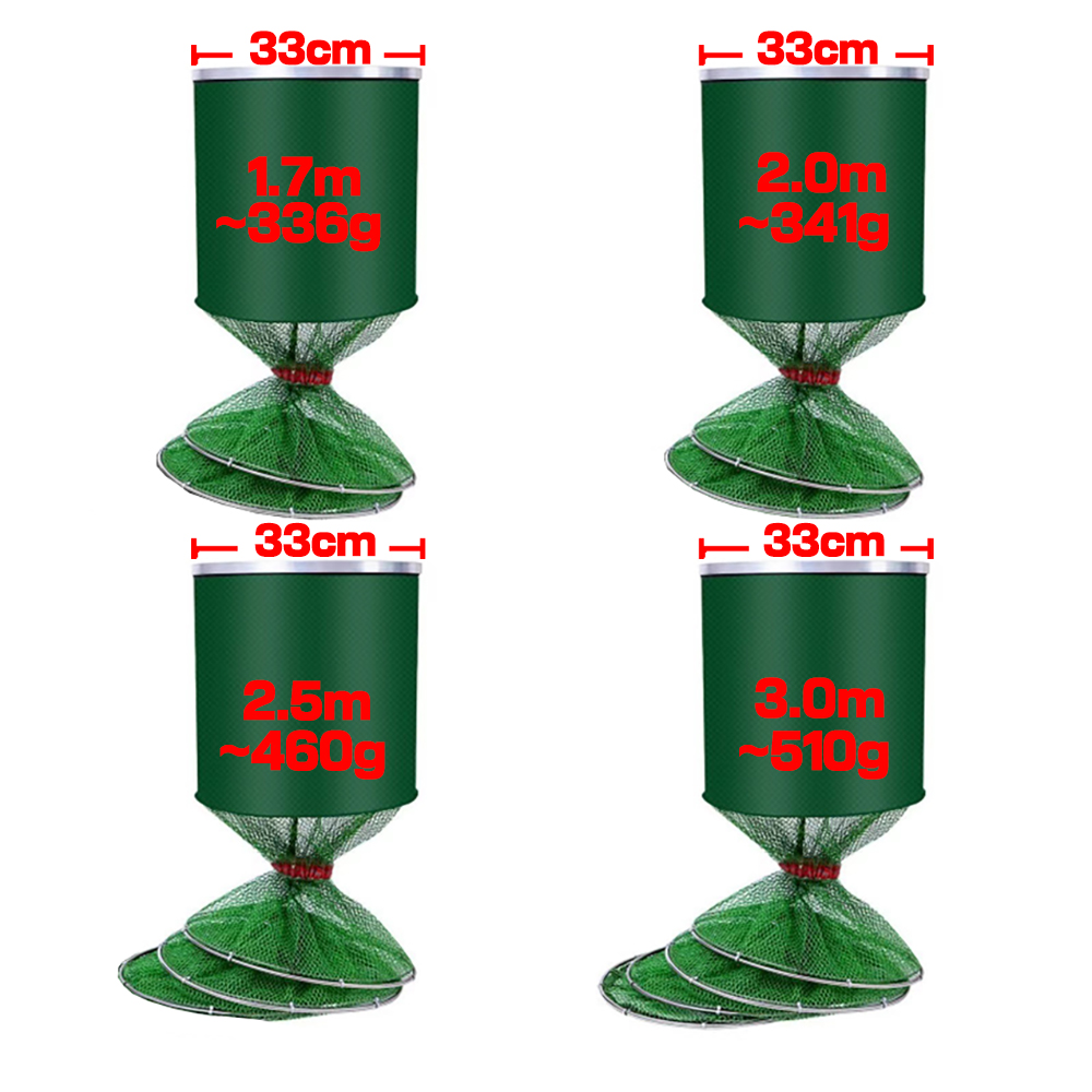 Grand filet de rangement en acier inoxydable, panier à poisson, filets à tremper, garder le poisson vivant dans l'eau, outils de panier de pêche, charge de 50kg