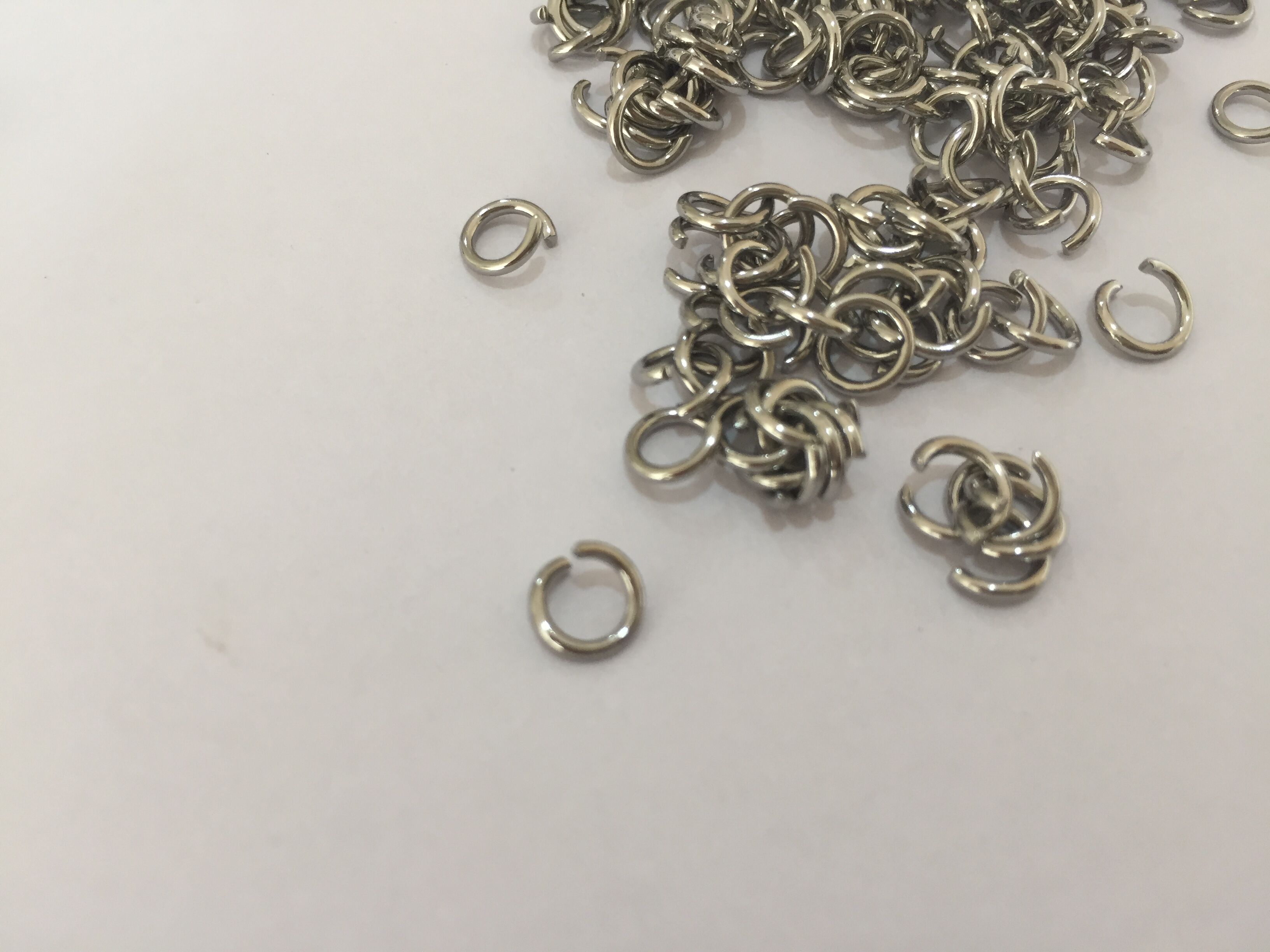 Mylongingcharm 50 stuks/partij springringen sieraden handgemaakt deel goud en roestvrij staal kleur 1 x 6mm