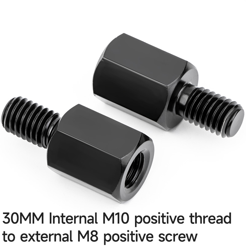 Longer Extension Black Motorcycle Rearview Mirror Adapters M8 8mm M10 10mm Anti clockwise Right Left Hand Thread Changing Screws: Orange