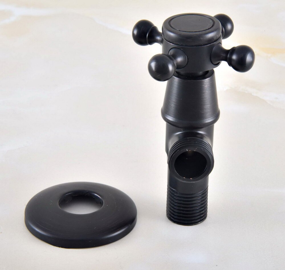 Gold Schwarz Antike Durcheinander Dreieck Ventil Wasser Kontrolle Ventil Schlecht Wasserhahn Wasser Ventil 1/2*1/2 Durcheinander Winkel ventile KD1439: Schwarz