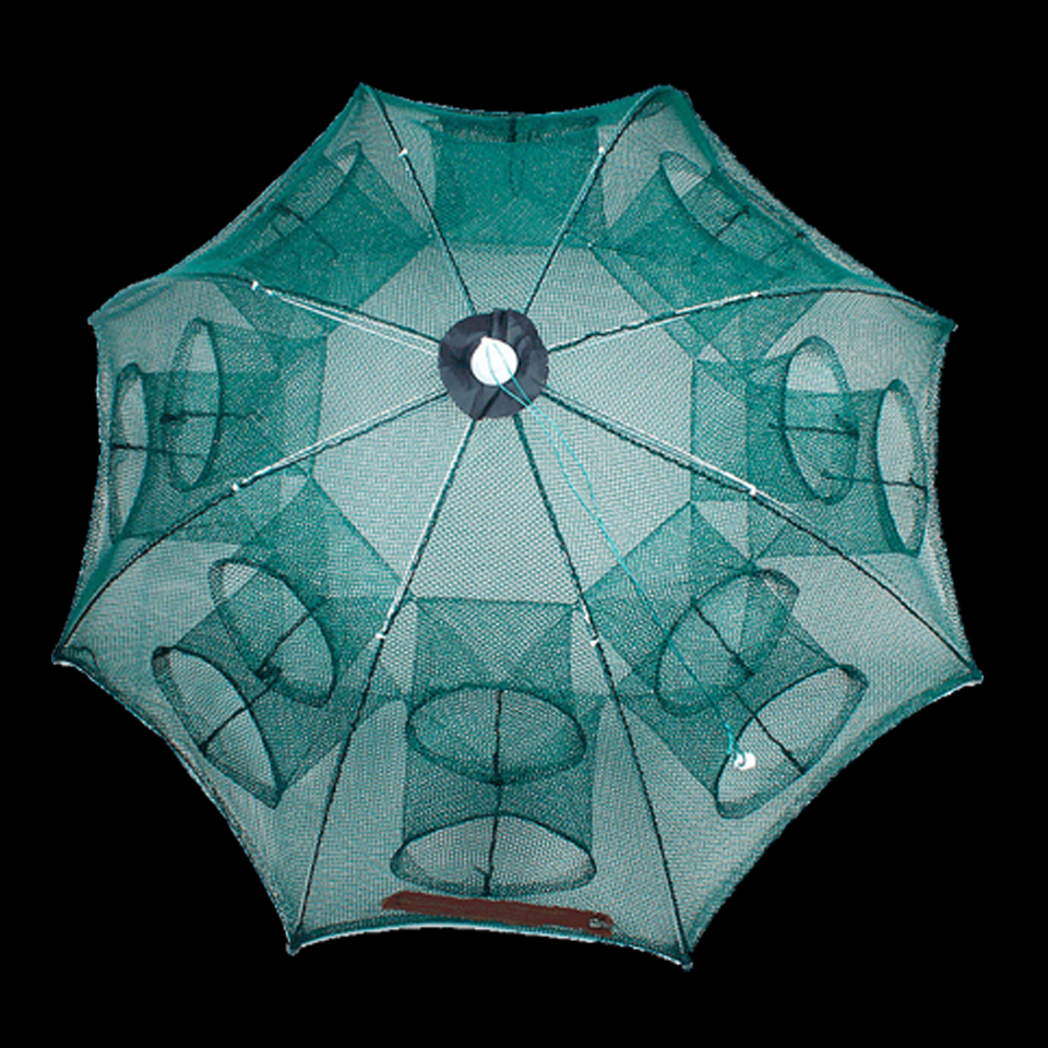 WALK FISH Strengthened 4-16 Holes Automatic Fishing Net Shrimp Cage Nylon Foldable Crab Fish Trap Cast Net Cast Folding Fishing