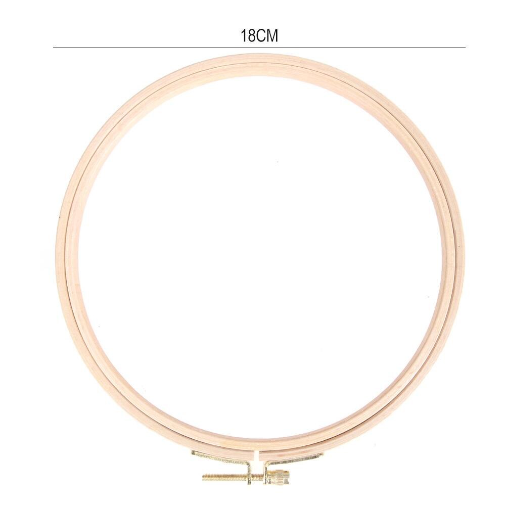 Embroidery Hoop DIY Wooden Cross Stitch Frame Needlework Hoop Ring Hand Embroidery Tool: 18CM