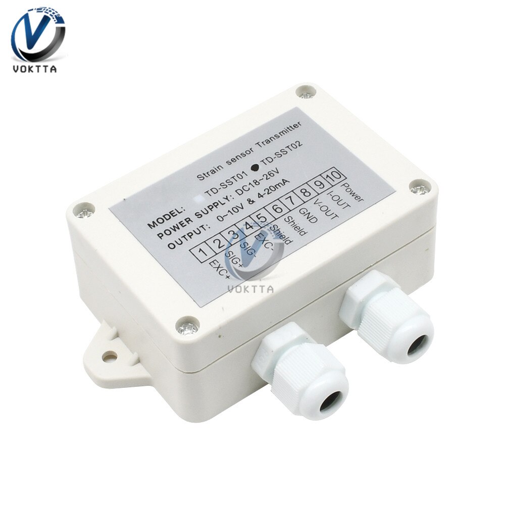 Load Cell Sensor Amplifier Transmitter Strain Gauge Sensor Weighing Transmitter Amplifier 0-5V(10V) 4-20mA Power Supply DC18-26V