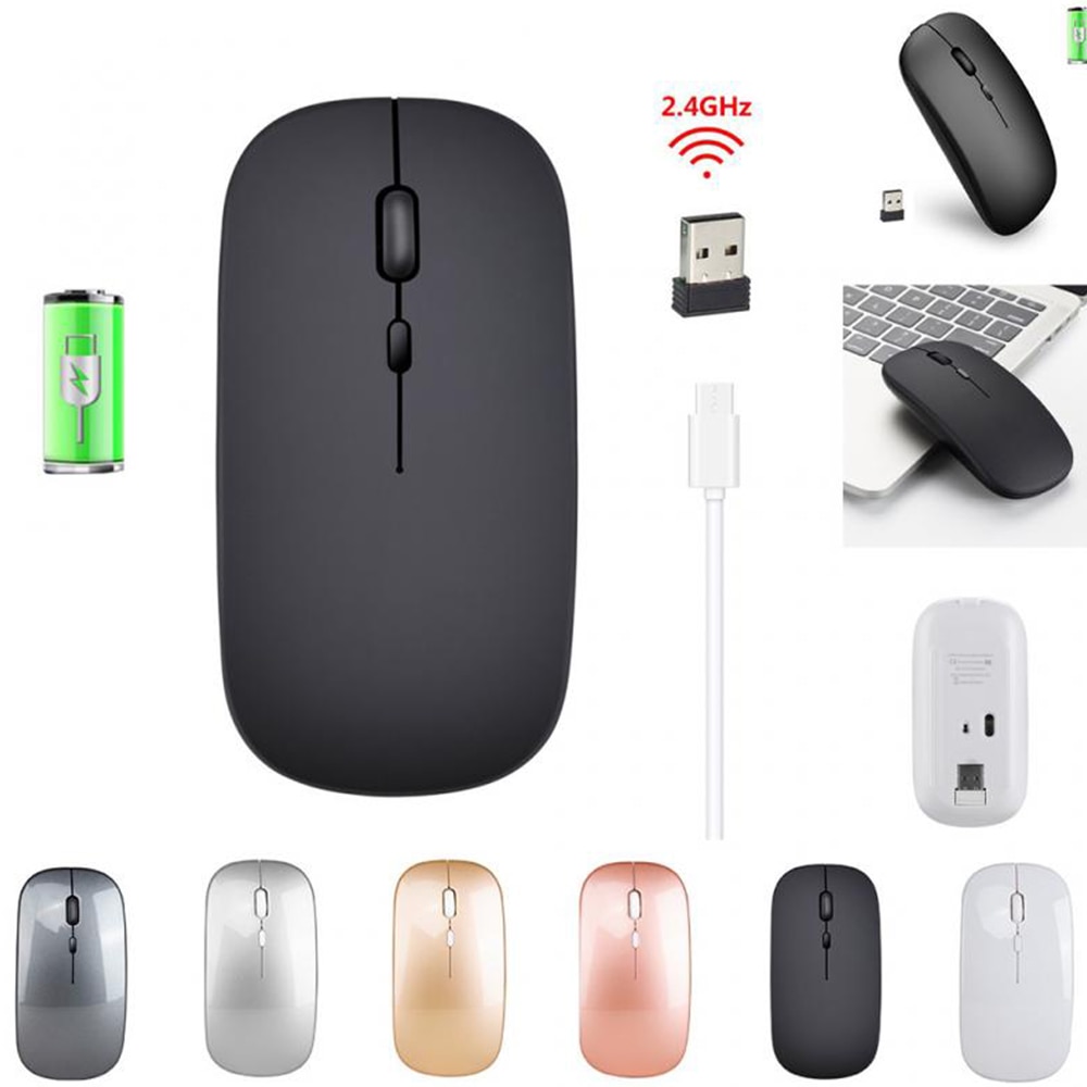 2.4G Wireless Mouse Rechargeable Charging Ultra-Thin Silent Mouse Mute Office Notebook Mice Opto-electronic Home Office Use D30