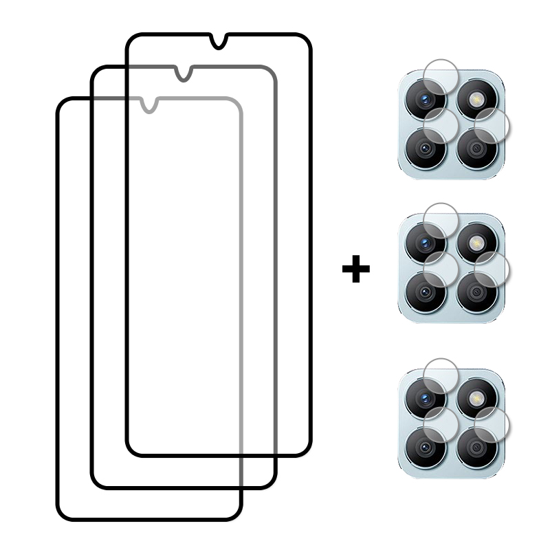 Protecteur d'écran pour Honor X8b X8a X8, couverture complète, verre de protection pour téléphone, film d'objectif de caméra, Guatemala: Lucent / Bundle 20