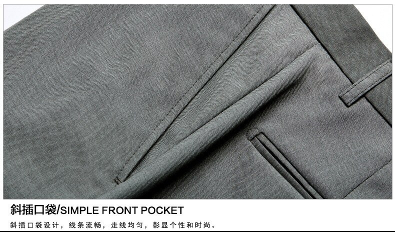 PYJTRL-traje de negocios clásico negro para hombre, pantalones holgados de mediana edad, pantalones formales de ocupación