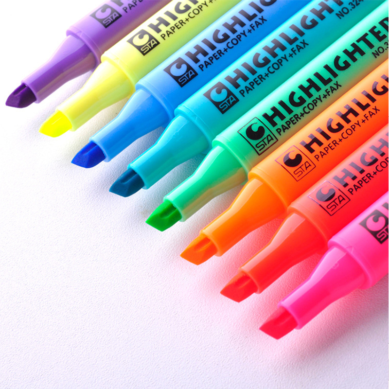copy Marker high light pens red pink yellow promarkers fluorescent Sketch Markers Brush Pen Draw Manga Animation Art Supplies
