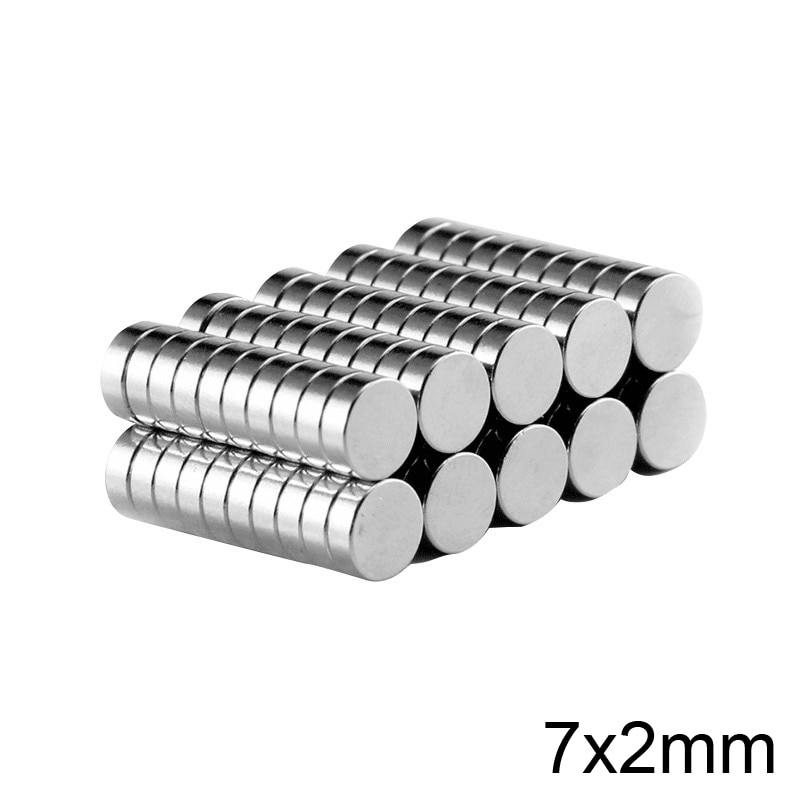 20~500pcs 7*2 mm Disc Neodymium magnet 7x2mm N35 Round NdFeB Dia 7x2 Powerful Strong Magnetic Magnets For Craft 7 mm x 2 mm