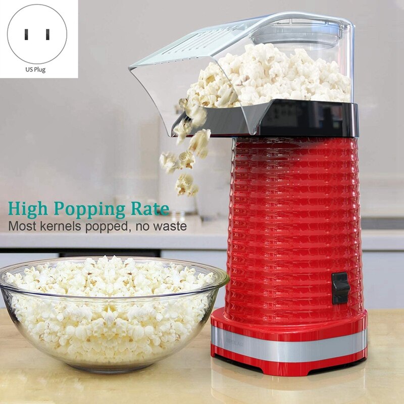 Air Popcorn Poppers Marker,1200W Electric Popcorn Maker with Measuring Cup for Home Party