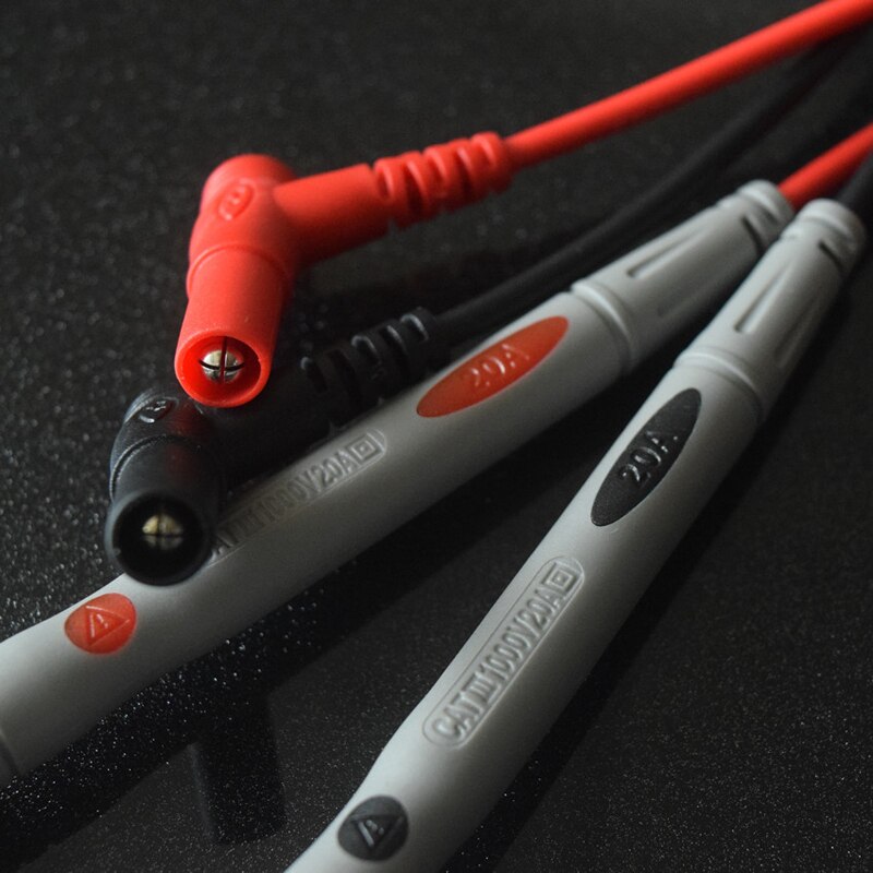 Digital multimeter 20a 1000v probe testkablar stift nål superspets multimeter tester ledning prob tråd penna kabel