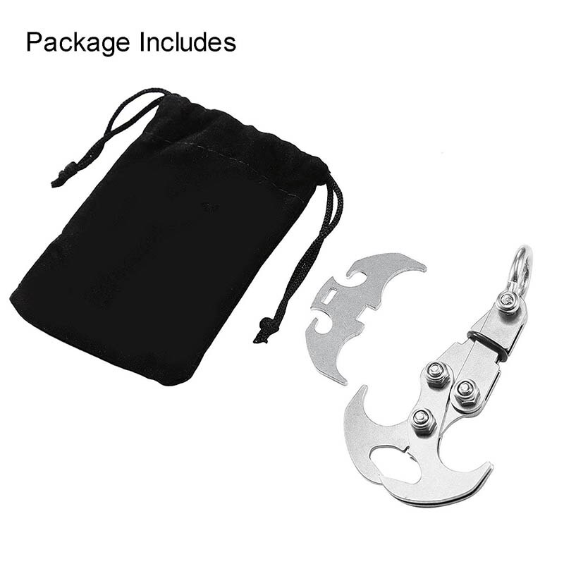 Outdoor Grappling Hook Adventure Survival Haak Rvs Zwaartekracht Haak Survival Folding Multifunctionele Klauw Karabijnhaak