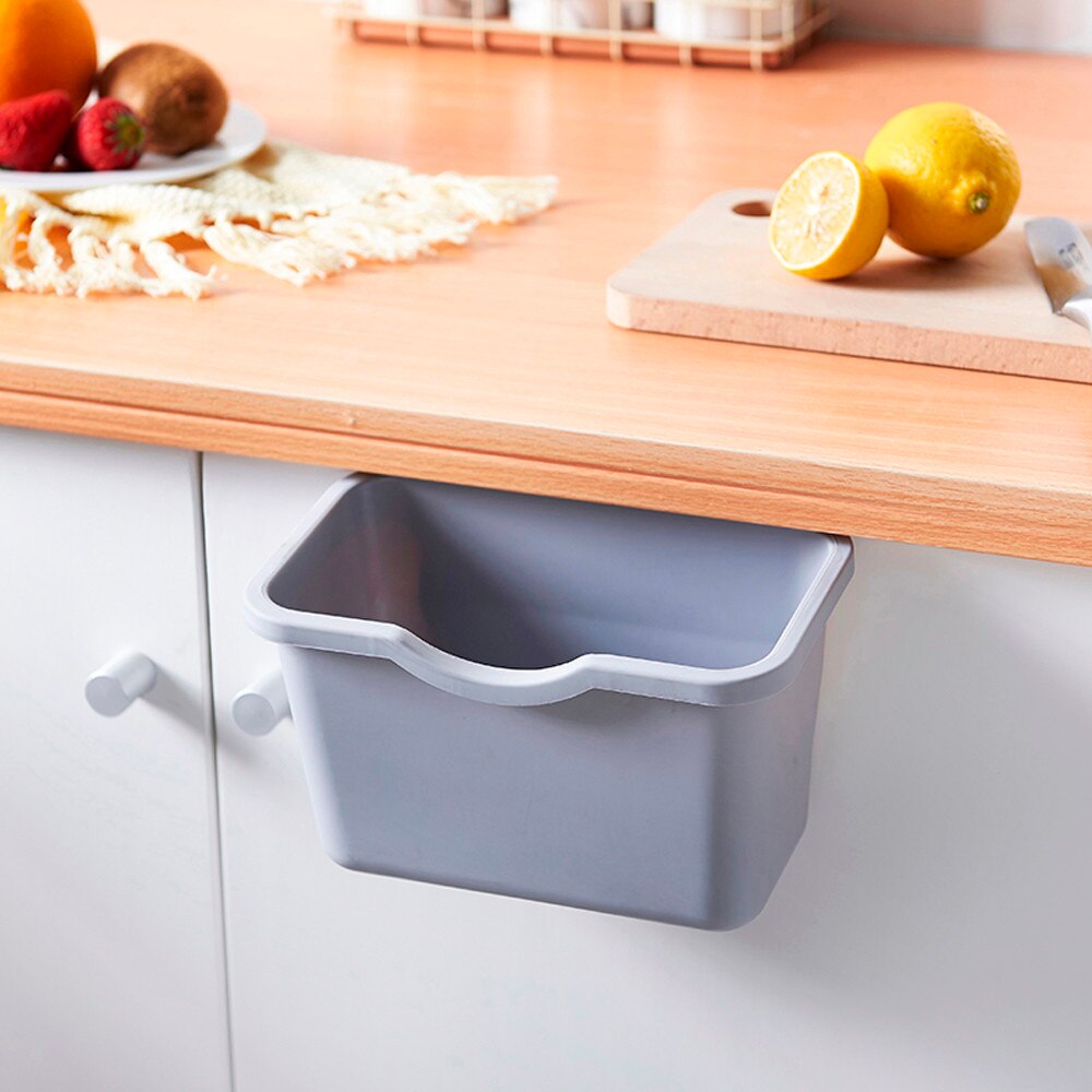 Kitchen Cabinet Door Hanging Trash Garbage Bin Can Rubbish Container Storage Box Cupboard Hanging Cans Garbage Organizer #5