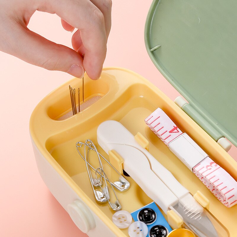 Button portable sewing box Large Sewing Box Set Household Portable Tool Sewing Thread Multi-function Sewing Kit