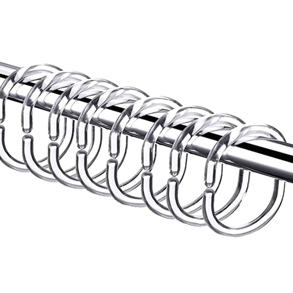 Twisted Bad Ring / Boxed Transparante C-Vormige 12 Pack Gordijn Ringen Haken Douchegordijn Ringen Voor Douche Staaf