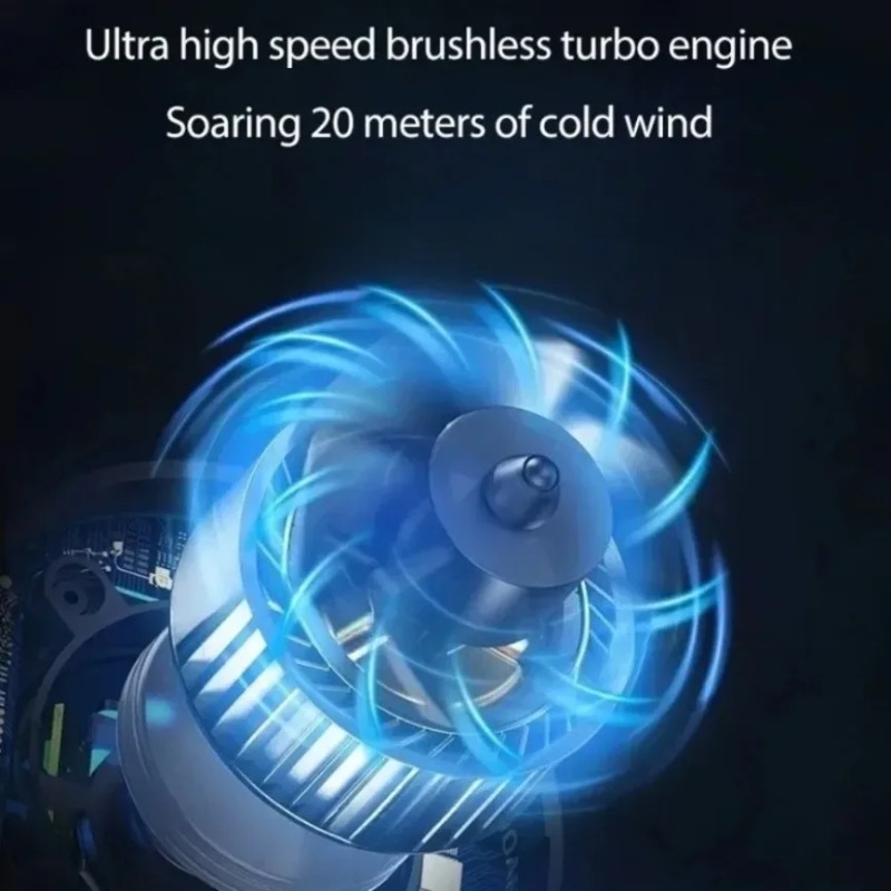 XIKCU Adjustable Gears Fan Portable Wall Hanging Fan with Colorful Lamp Intelligent Temperature Control Digital Display Fan