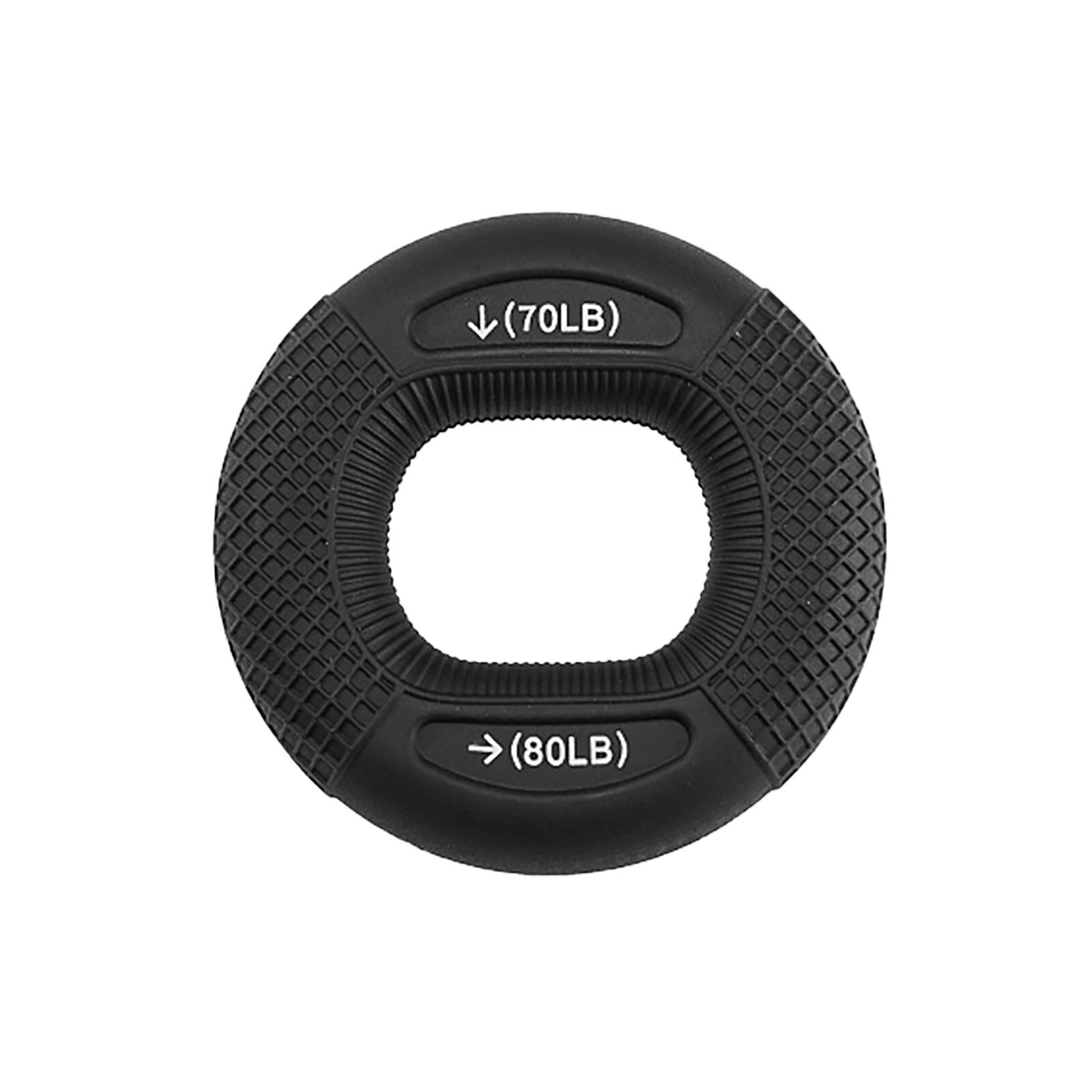 Silicone Adjustable Hand Grip 20-80LB Gripping Ring Finger Forearm Trainer Carpal Expander Muscle Workout Exercise Sport Fitness: Black