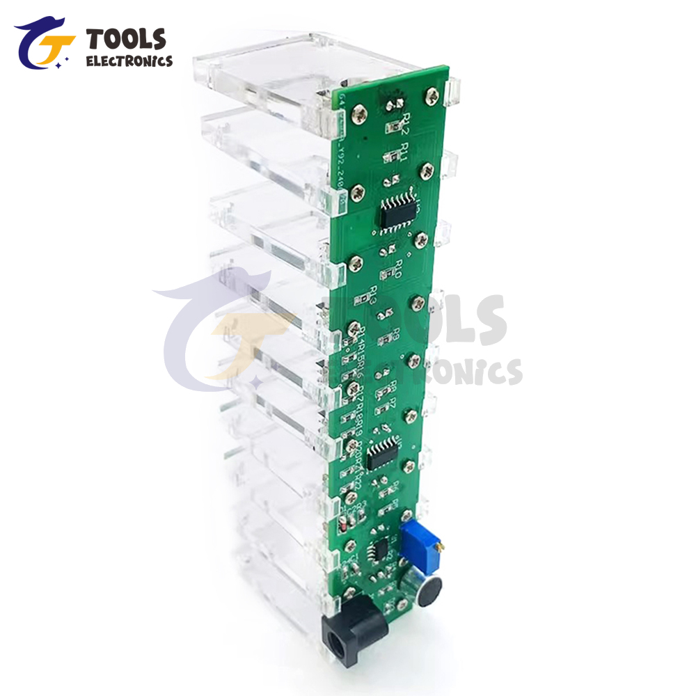 DIY Sound Control LED Music Spectrum Electronic Kit Crystal Pole Sound Control Music Spectrum Soldering Practice DIY Kit