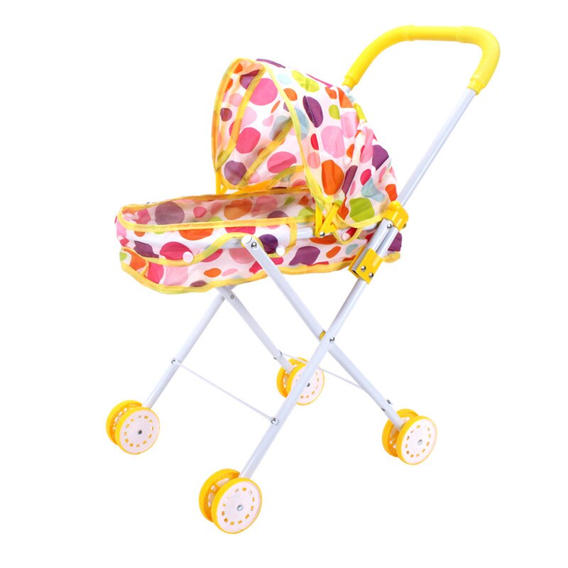 Kinderwagen Baby Carriage Hardcore Trolley Speelgoed voor Simulatie Pop Accessoire Meisjes Speelhuis Speelgoed