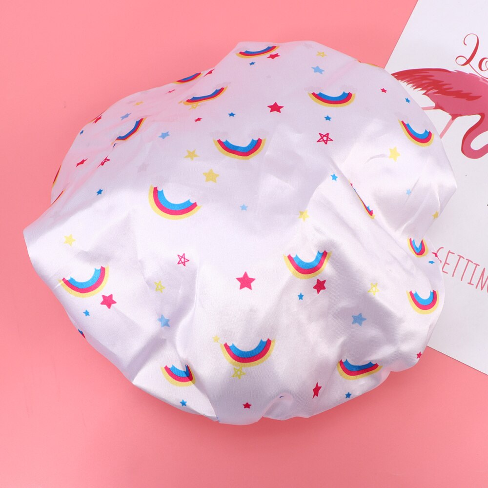 2 Stuks Geel Ananas Afdrukken Douche Cap Vrouw Badmuts Waterdichte Haar Beschermende Hoed Bad Caps Voor Dagelijks Gebruik