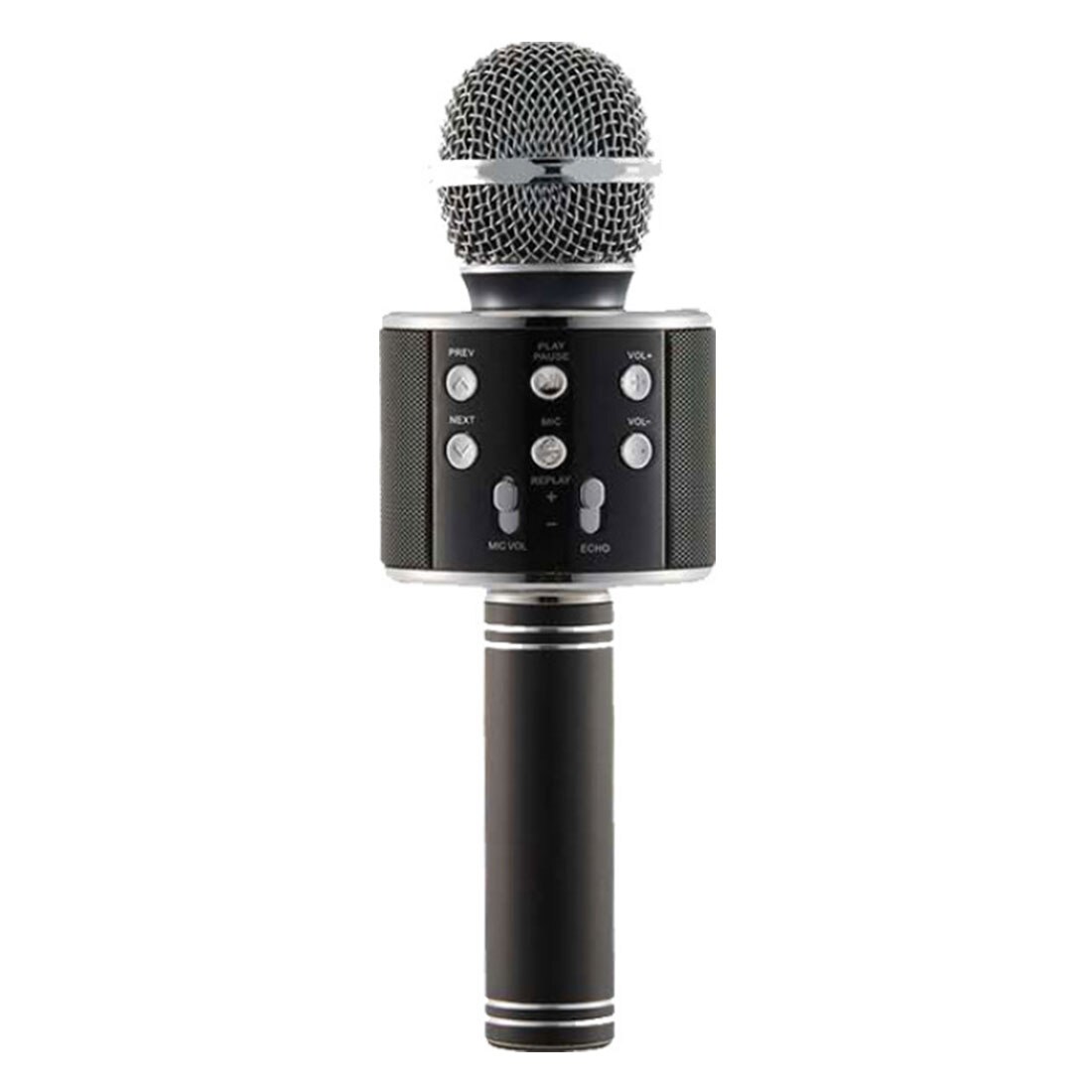 Handheld Portable Speaker Wireless Microphone for Karaoke, 4 in 1 Bluetooth with Record Function Wireless Microphone: BLACK