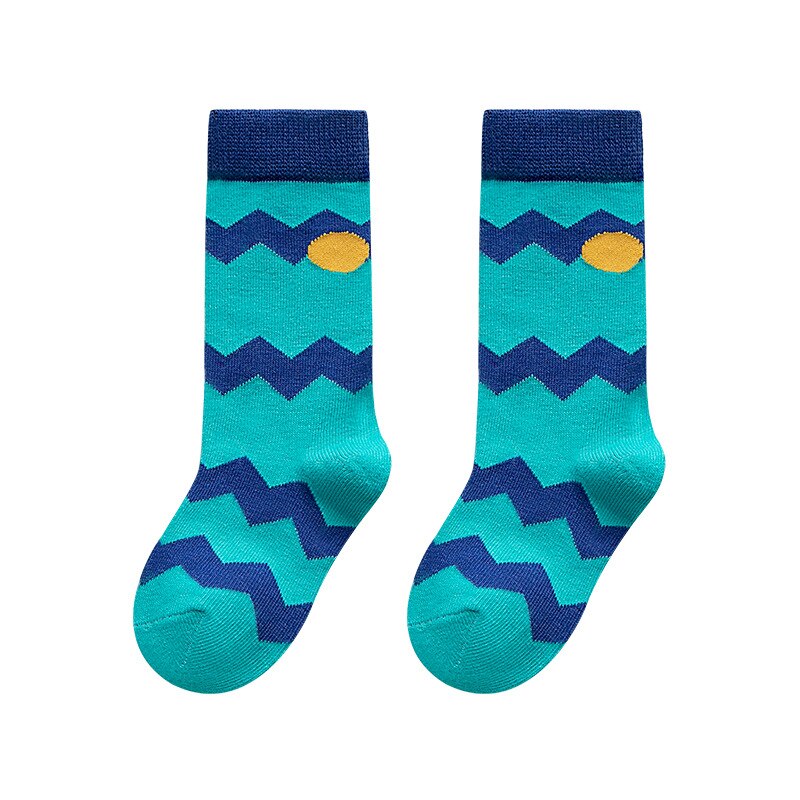 3 Pair/lot Kids socks cotton made Girls Boys Mid Socks half joint pattern for Spring and Autumn Kids Student Socks