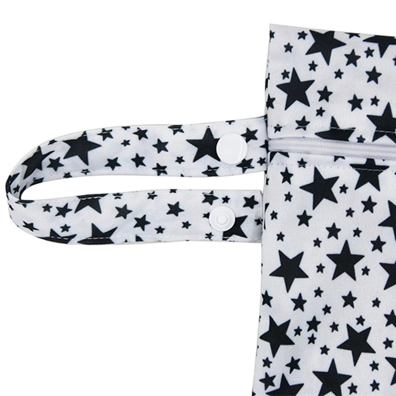 Printed Pocket Wet Bag Waterproof Reusable Nappy Bags PUL Travel Baby Nappy Mini Size Wet Dry Bags Wetbags 25x20cm